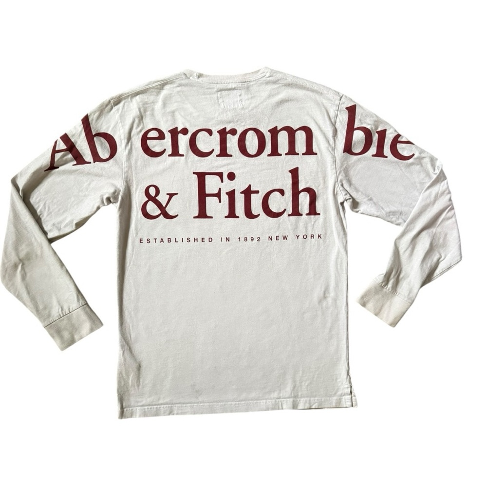 Abercrombie & Fitch White Long Sleeve Shirt Size Medium